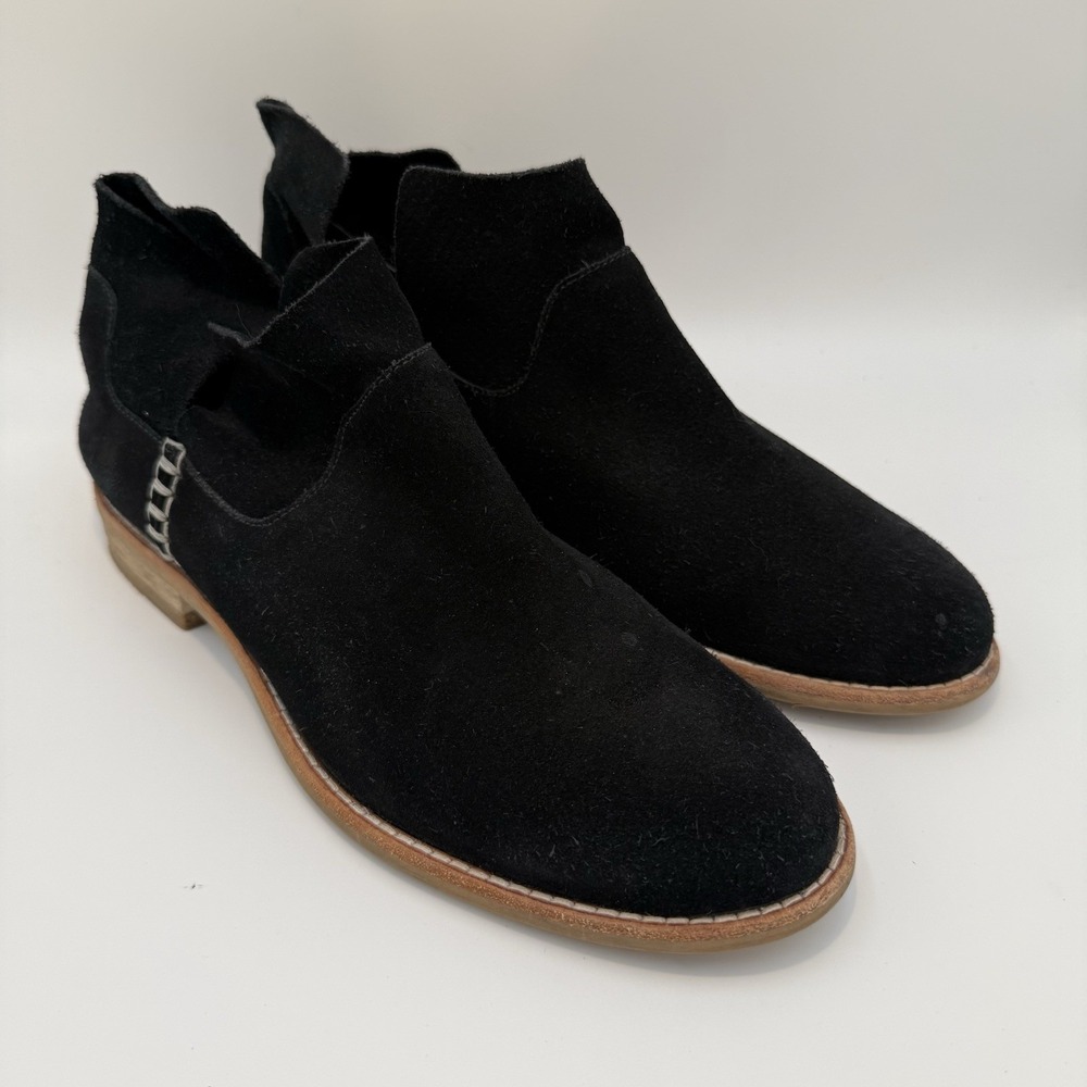 Clarks Artisan Edenvale Bella Women's Black Suede Leather Ankle Booties Size 9M
